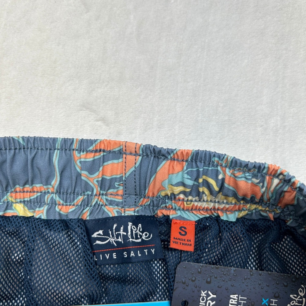 Salt Life SLX Performance Swim Trunks Mens Small Quick Dry Anti-Rash Floral NEW - Picture 5 of 8